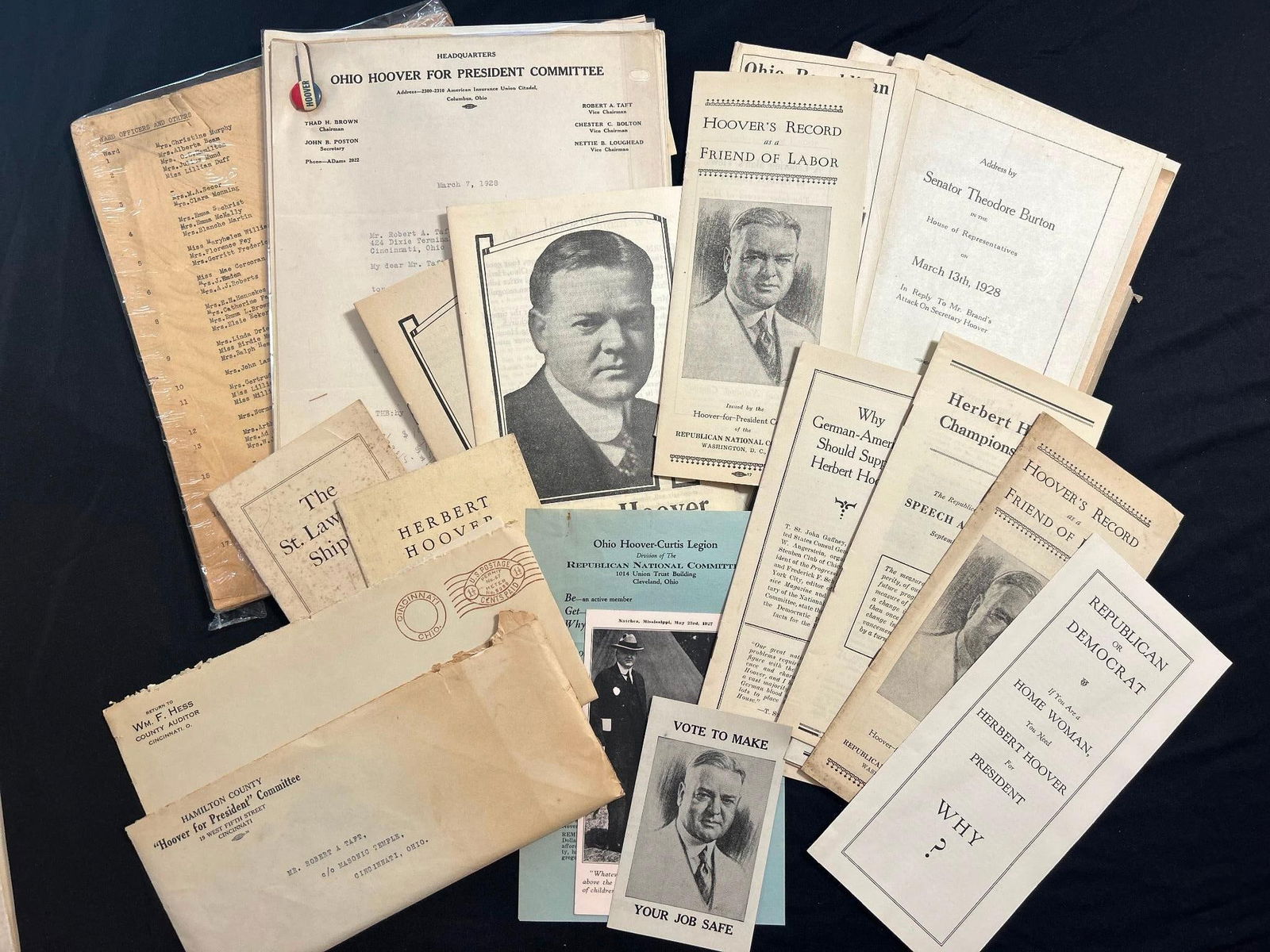 1920s Herbert Hoover Committee Letters and Documents (1 of 9)