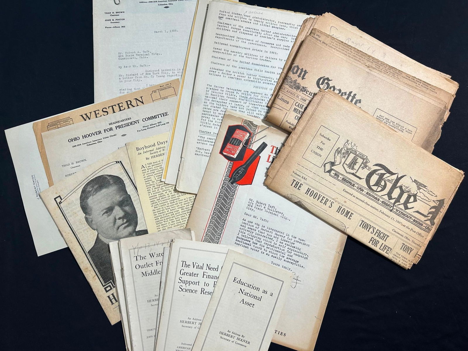 Hoover Committee Ephemera, Washington Gazette/Nomination Letters (1 of 20)