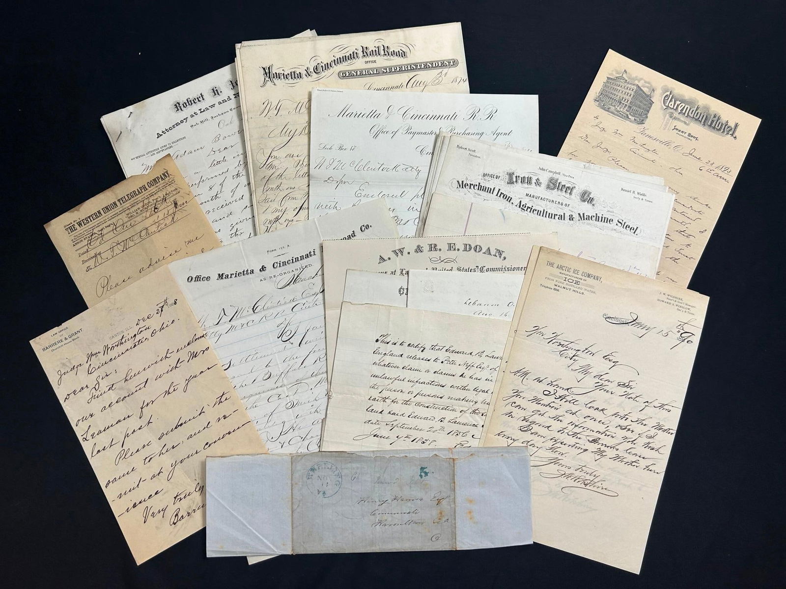 Early Cincinnati Deeds and Railroad History, Madisonville, Ohio (1 of 9)