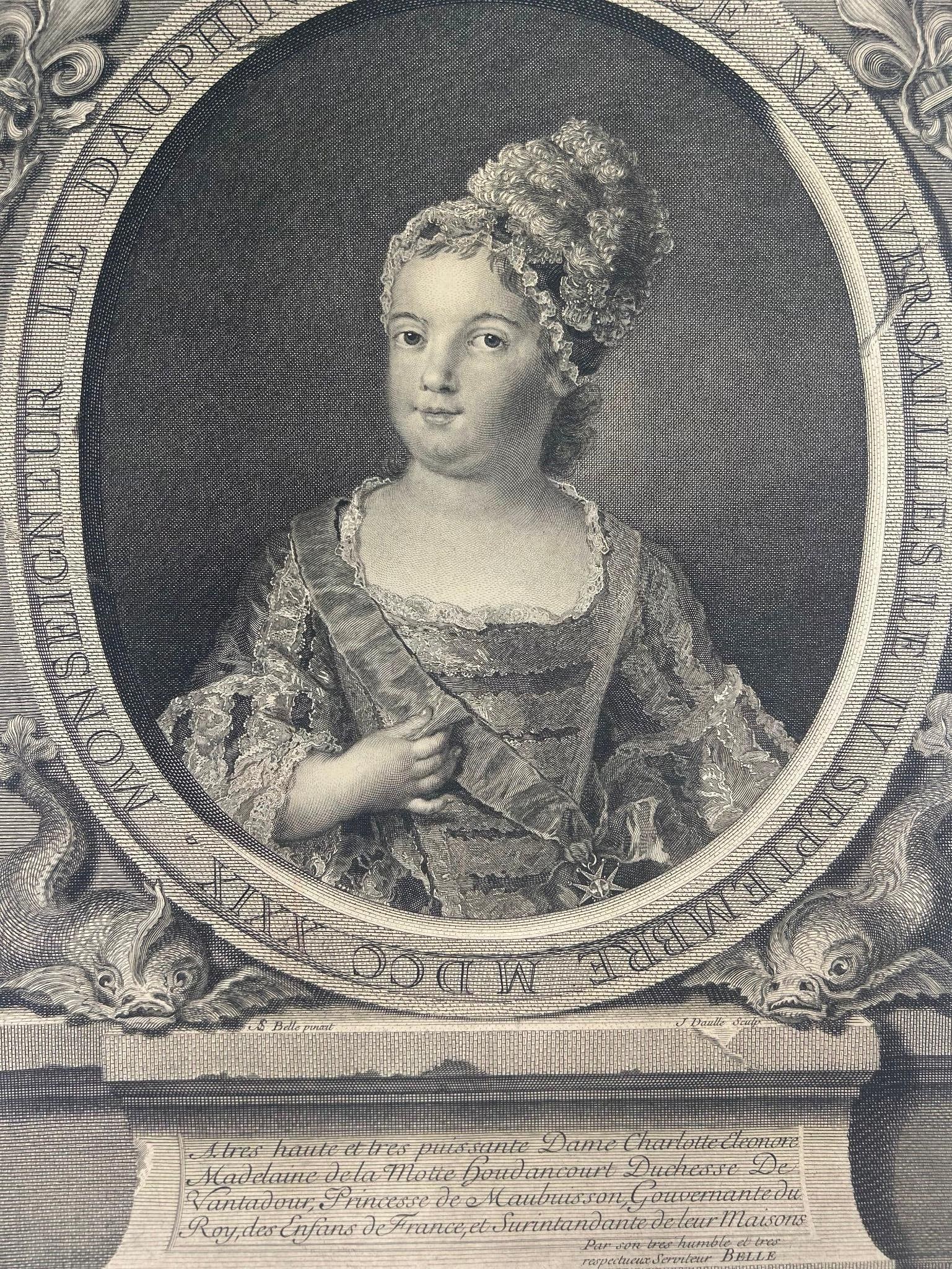 Engraving of Monseigneaur the Dauphin of France, Wife of Louis XV (1 of 5)