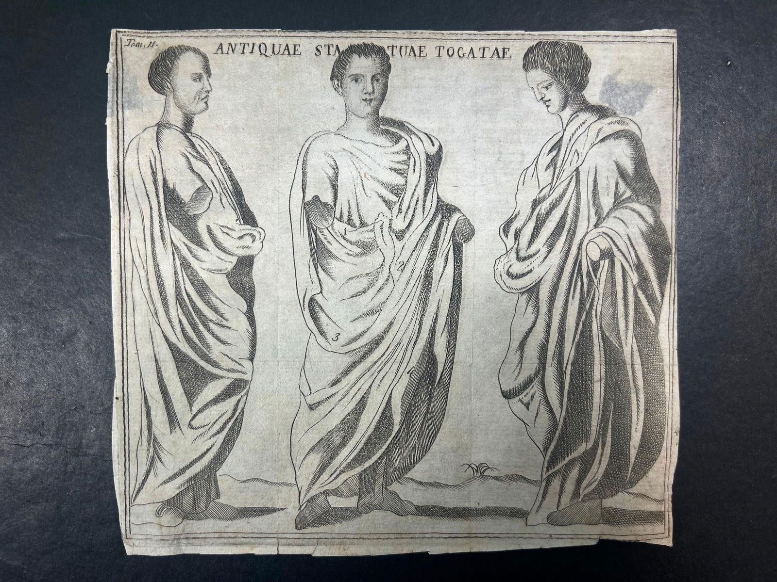'Antiquae Statuae Togatae' Antique Engraving (1 of 3)