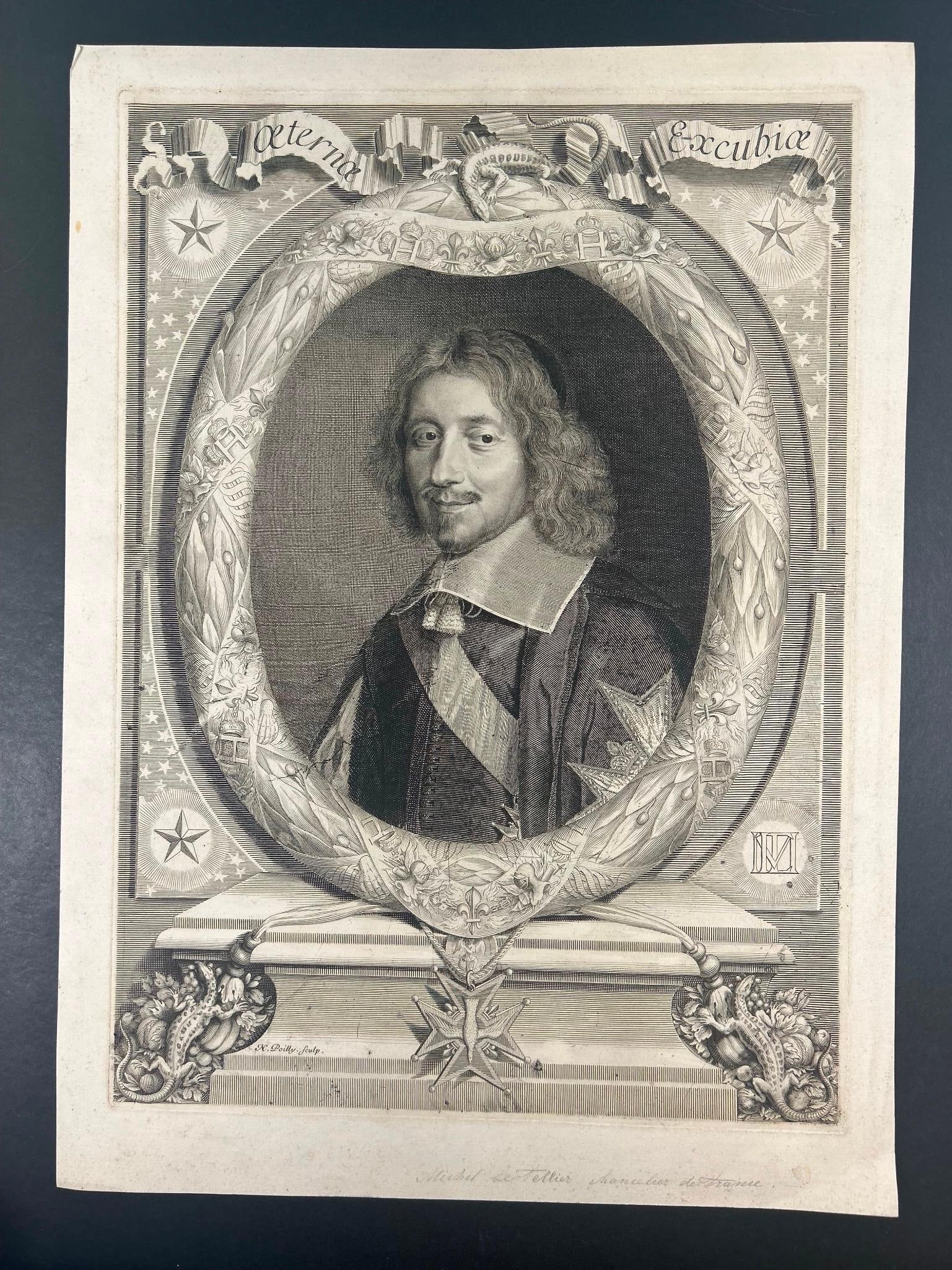 A Copperplate Portrait Engraving by N. Poitty (1 of 3)