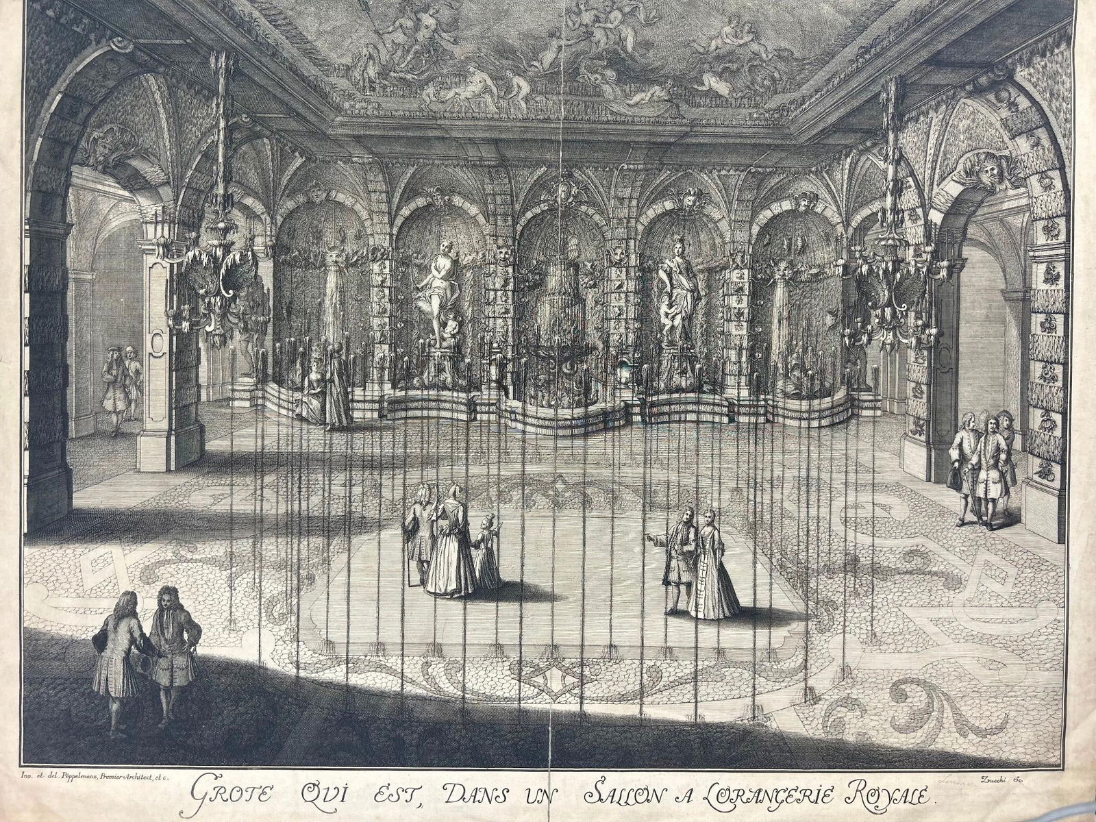 A Ballroom Scene Copperplate Engraving (1 of 6)