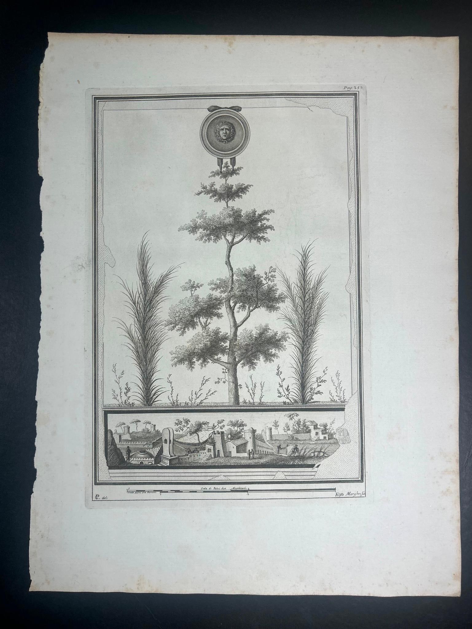 Filippo Morghen Medusa Head and Roman Garden Etching (1 of 4)