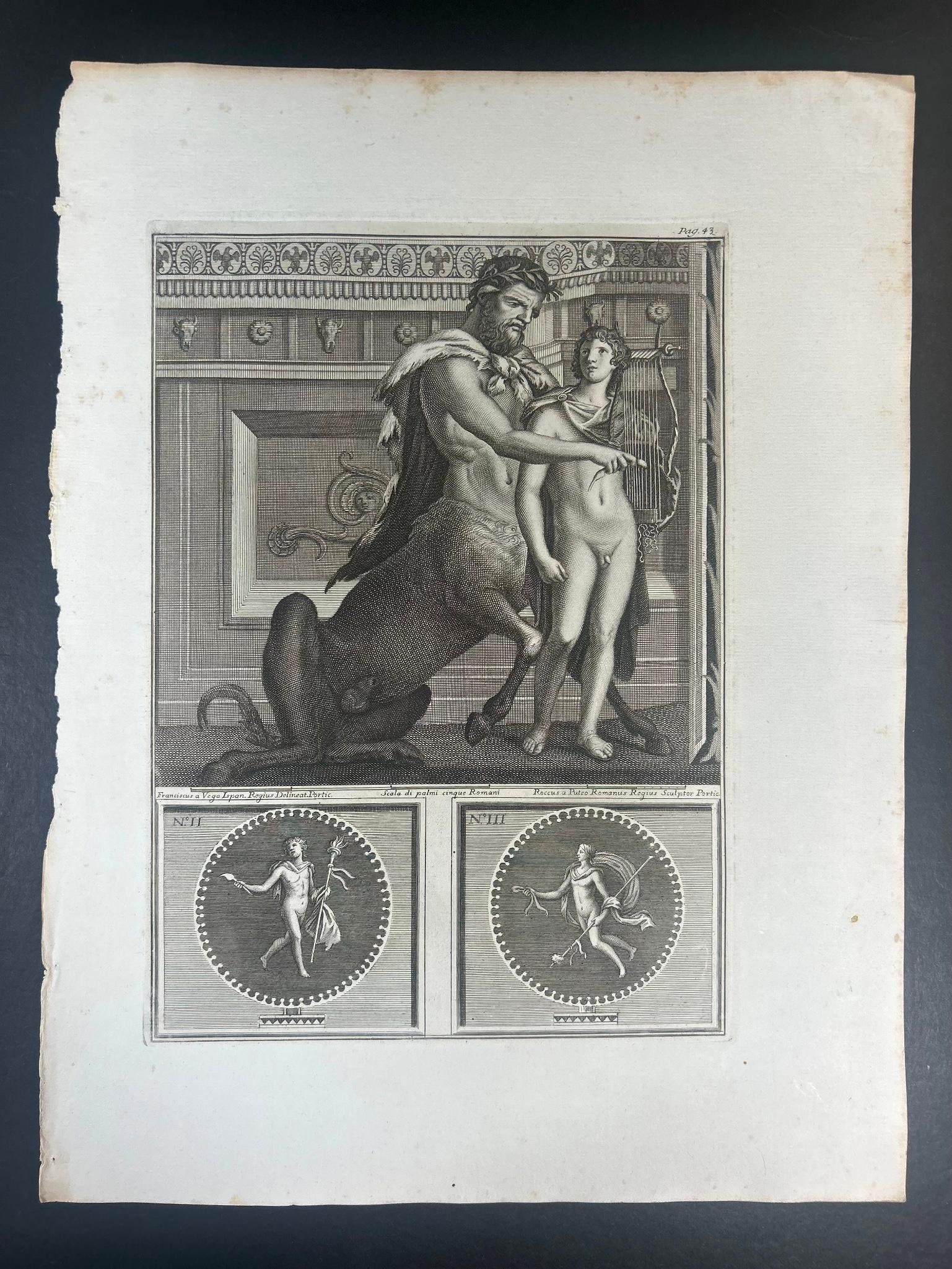 Centaur and Women Figure Etching 18th Century (1 of 2)
