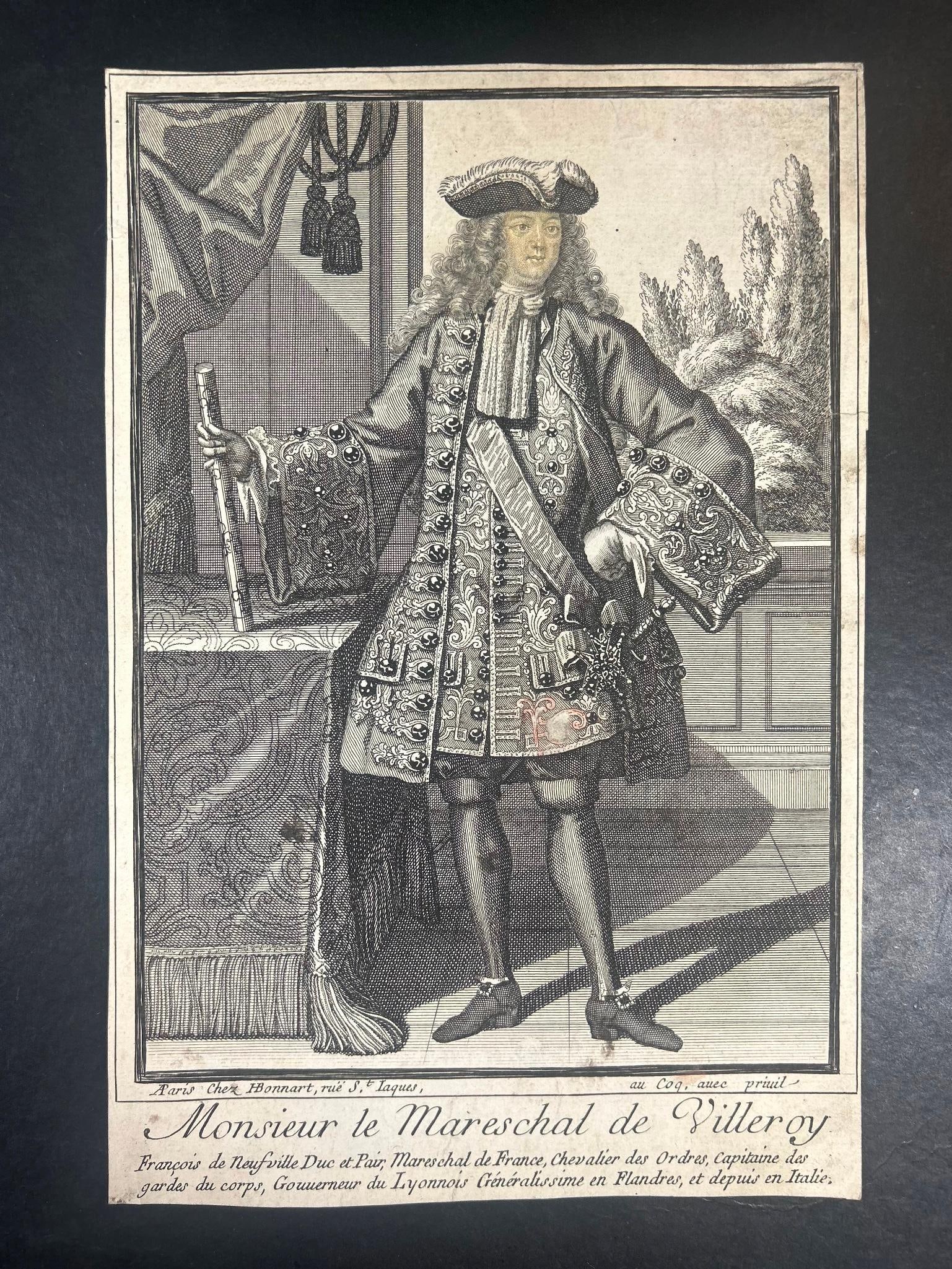 Bonnart Monsieur le Mareschal de Lilleroy Engraving (1 of 3)