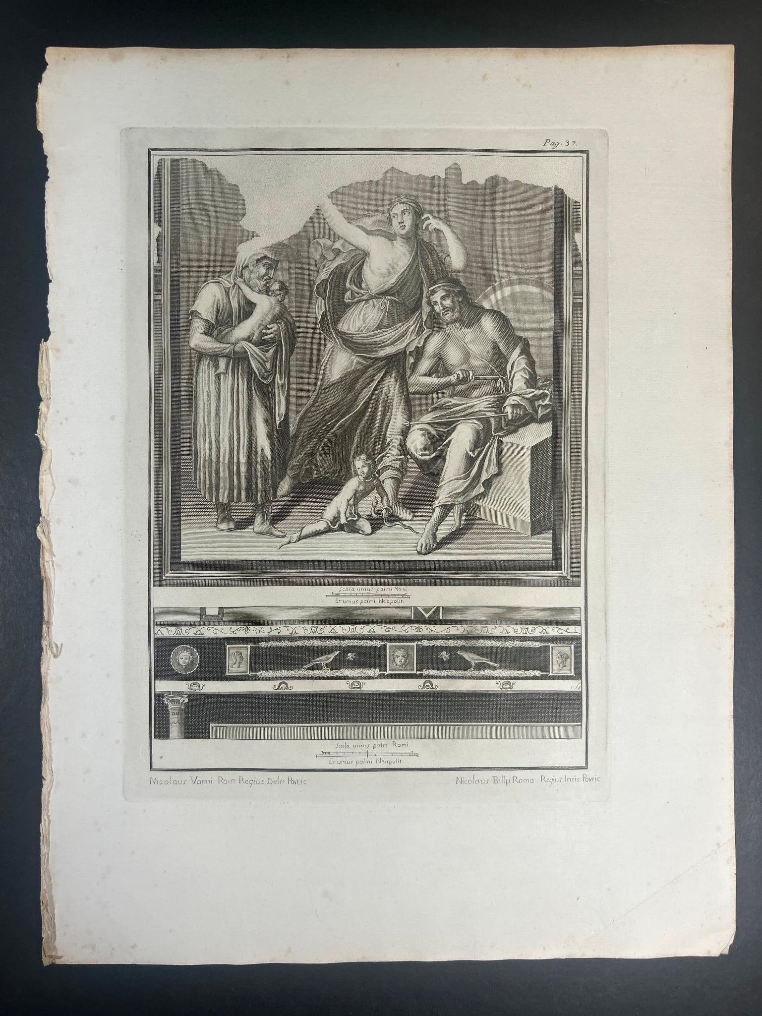 Antiquities of Herculaneum Nicolaus Vanni Nicolaus Billy Etching (1 of 3)