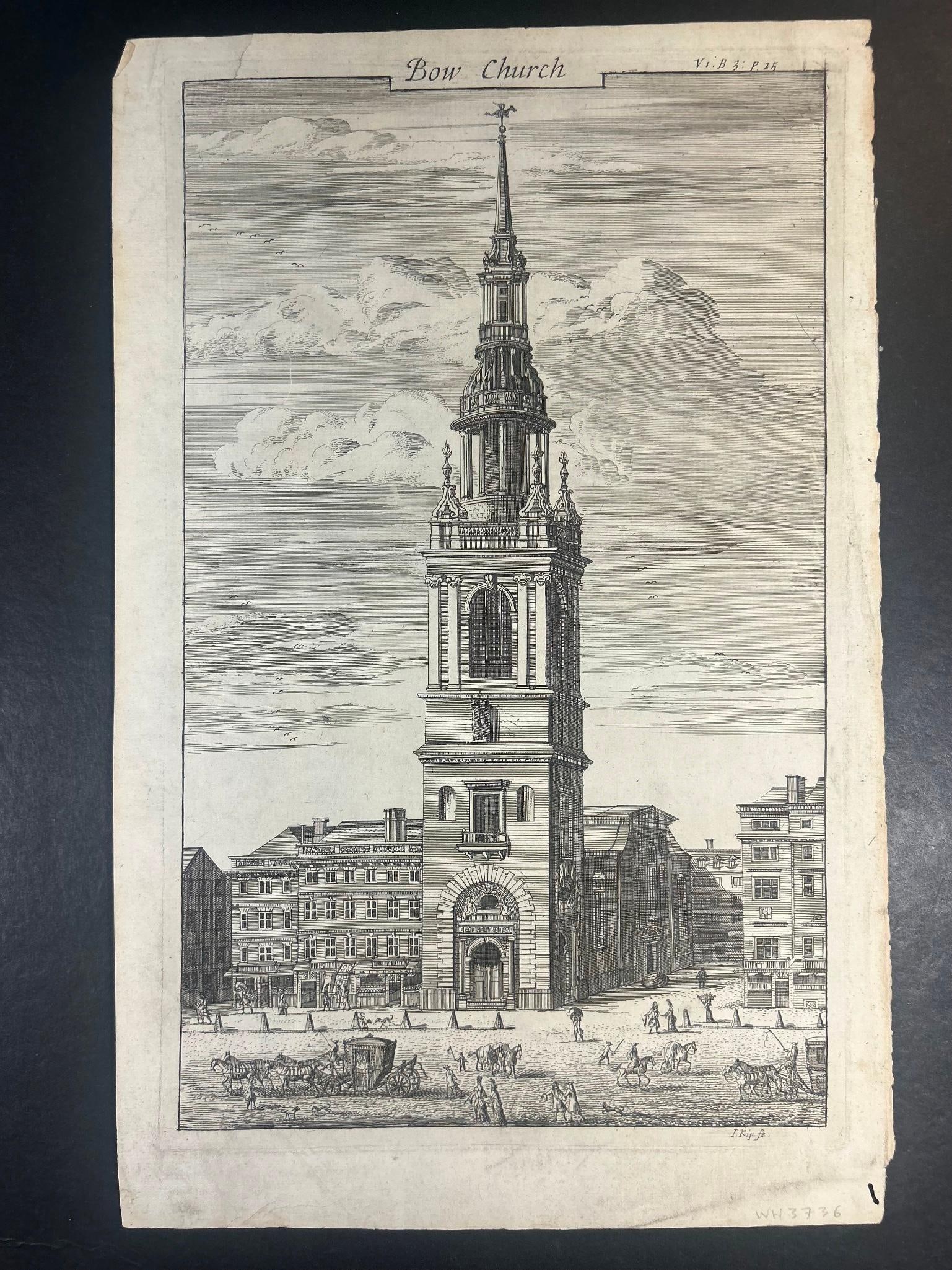 'Bow Church' Engraving after I. Kip (1 of 3)