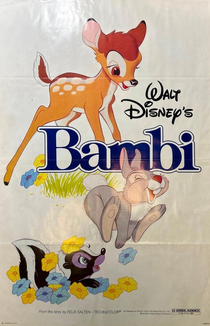 A 1982 Walt Disney Bambi Poster (1 of 1)