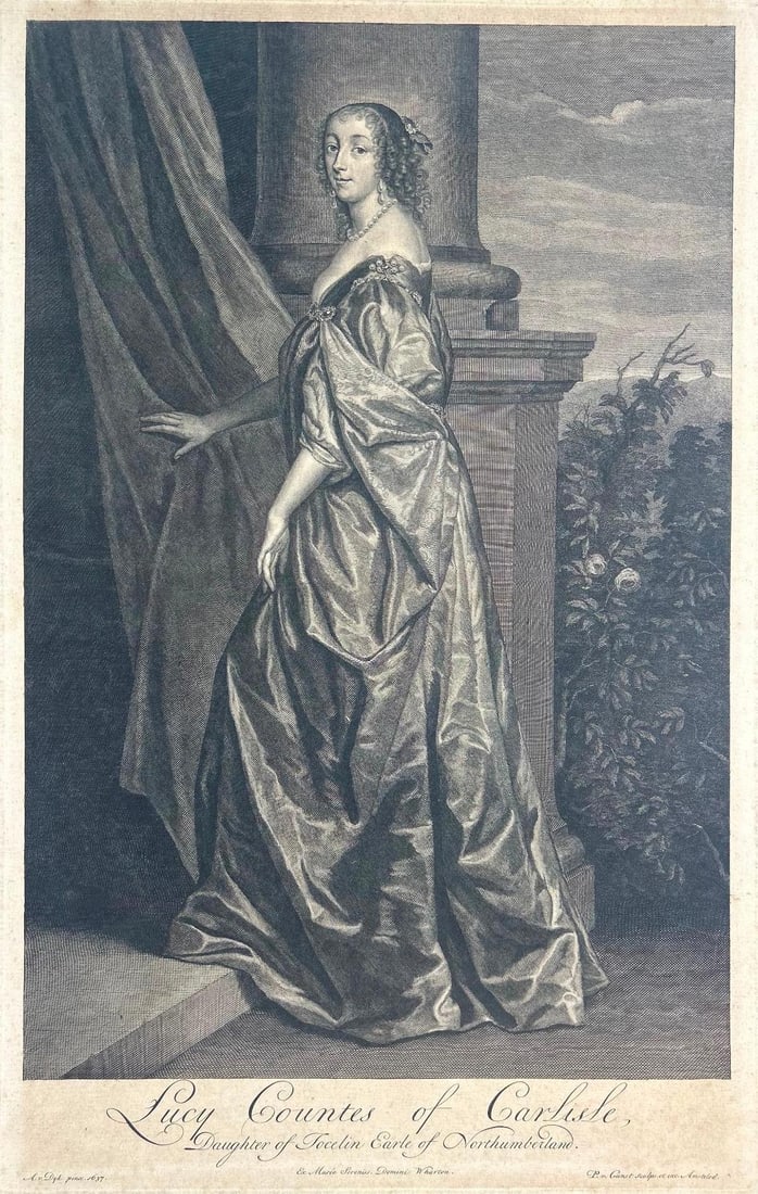 'Lucy Counter of Carlisle' after Anthony van Dyck, c. 1637 (1 of 3)