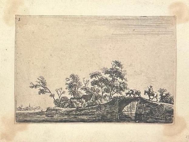 A Small 17th century Landscape Engraving (1 of 1)