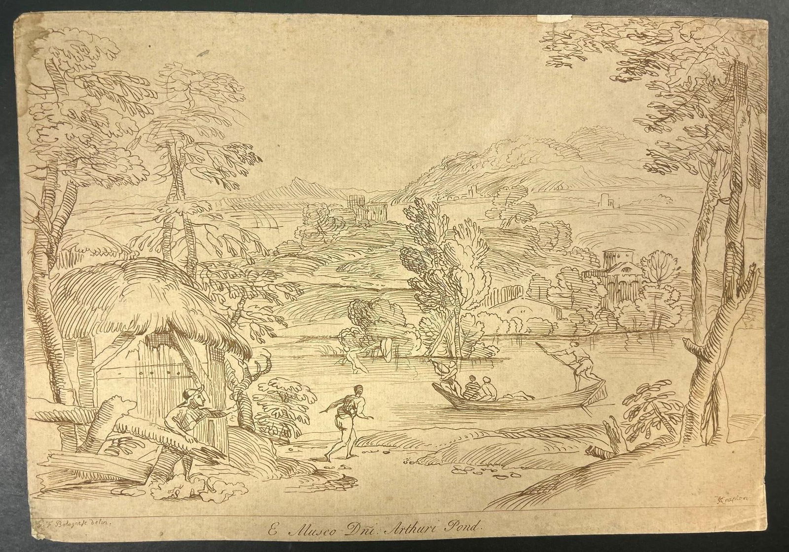 E. Museo Dñi. Arthuri Pond Line Engraving (1 of 2)