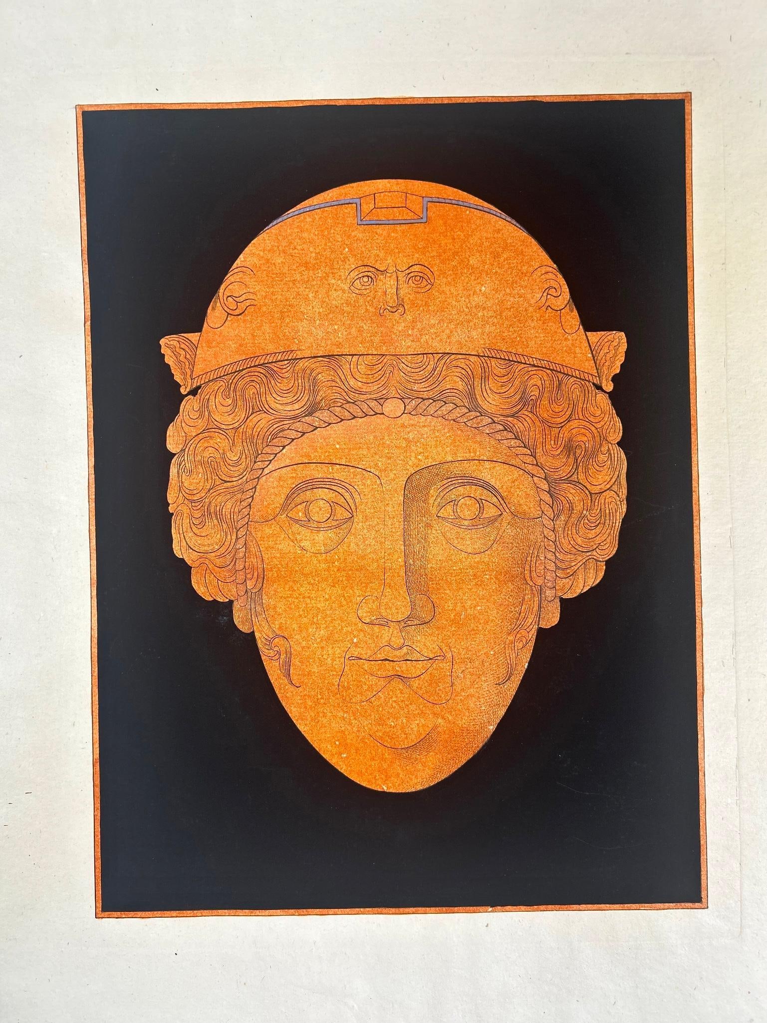 Sir William Hamilton 'Bronze Grecian Mask, found on a skeleton'' c. 1766 (1 of 2)