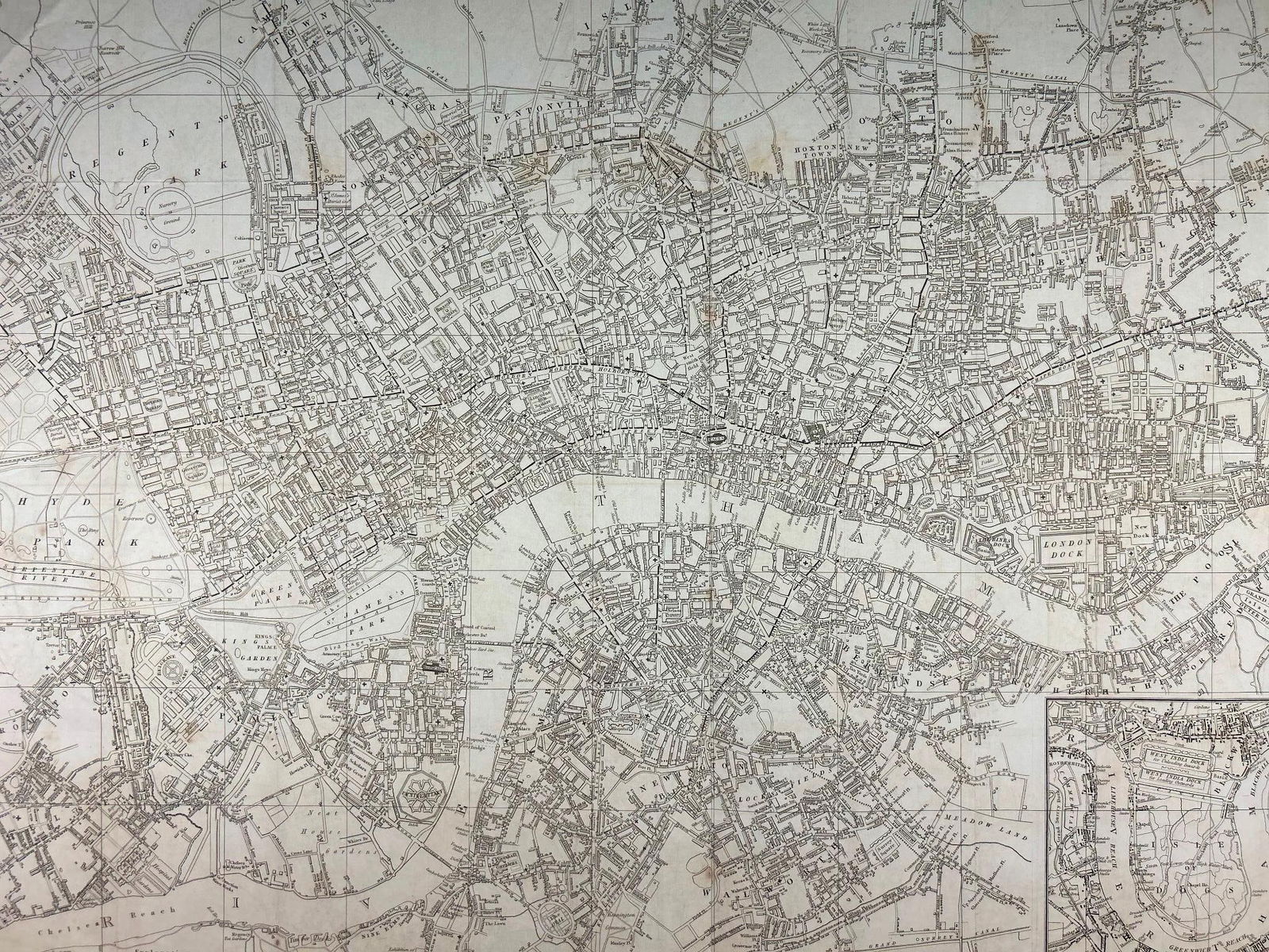 1830 Leigh's New Plan of London Map (1 of 5)
