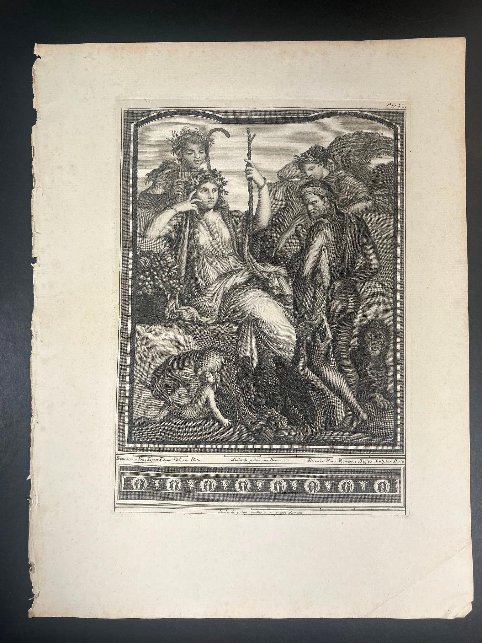 Francesco Lavega Heracles Watching Telephus Etching (1 of 3)