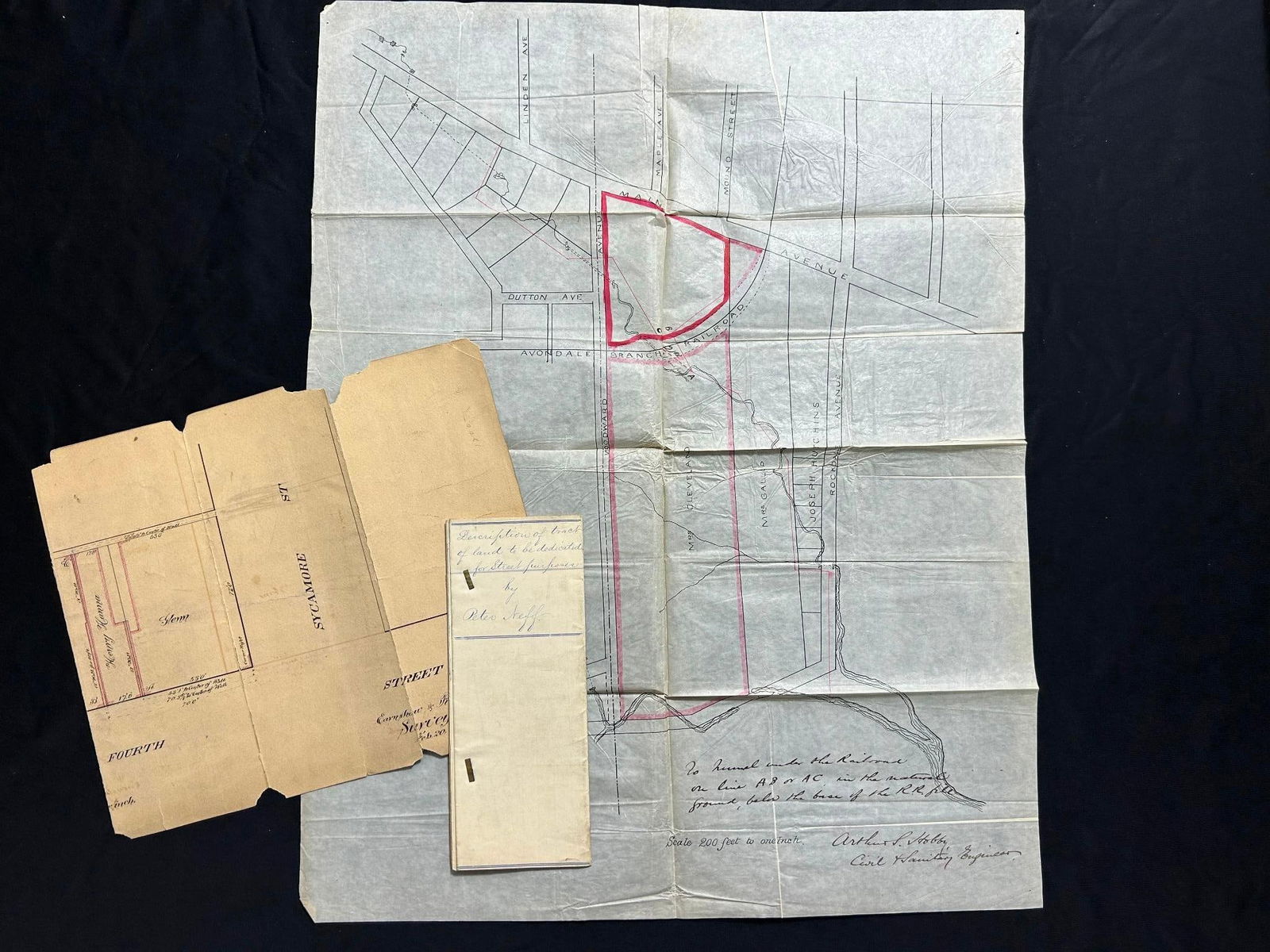 1871 Cincinnati Surveyor Map of Railroad Lines, Mill Creek (1 of 10)