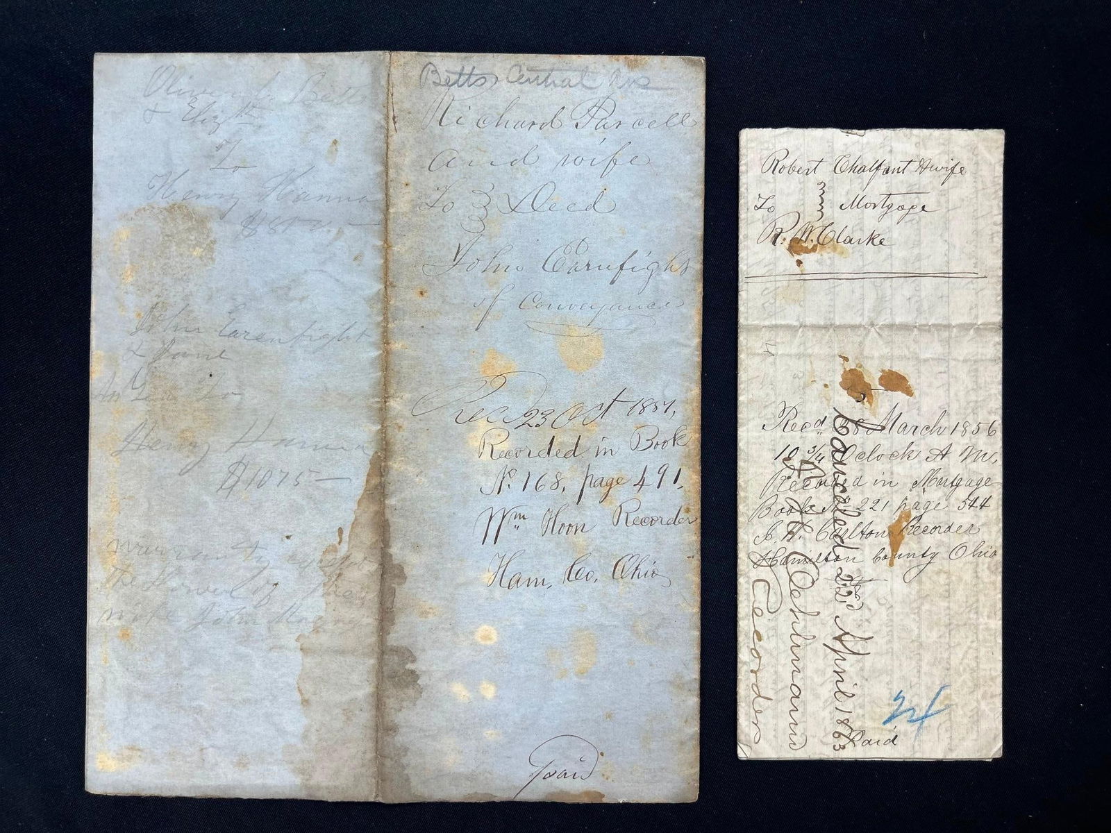 Early Hamilton County Deeds, 1851/56 (1 of 10)