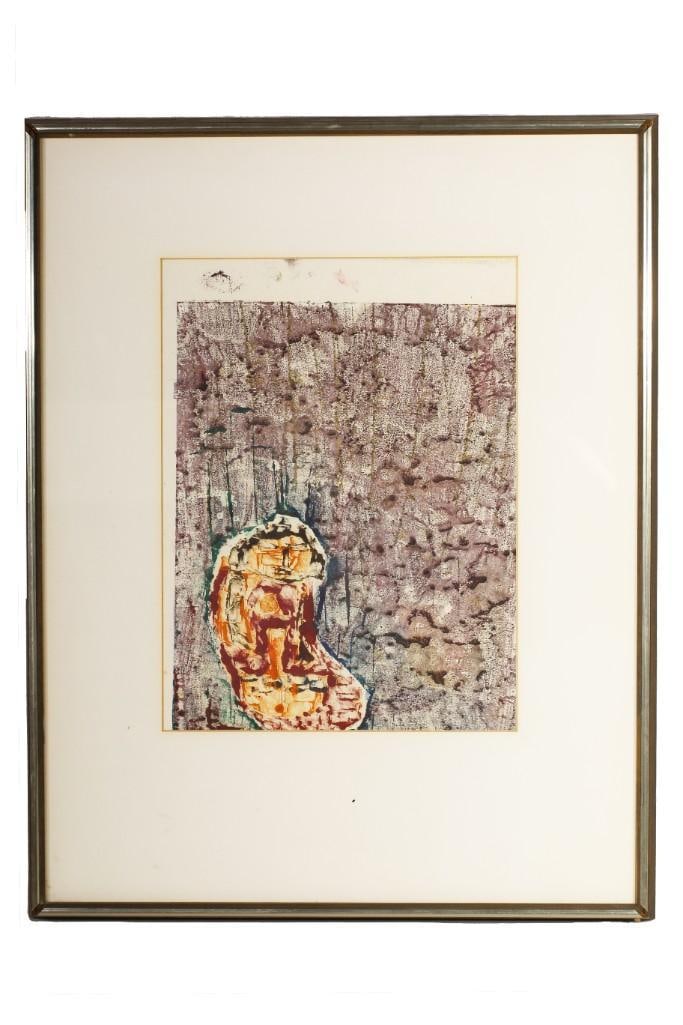 Juan Carlos Corvalan (20th century) Abstract Monoprint (1 of 2)