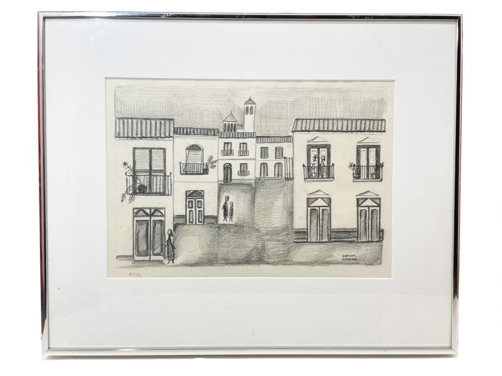 Martinez Ramseyer (20th Century) Pencil Drawing of Azul (1 of 2)