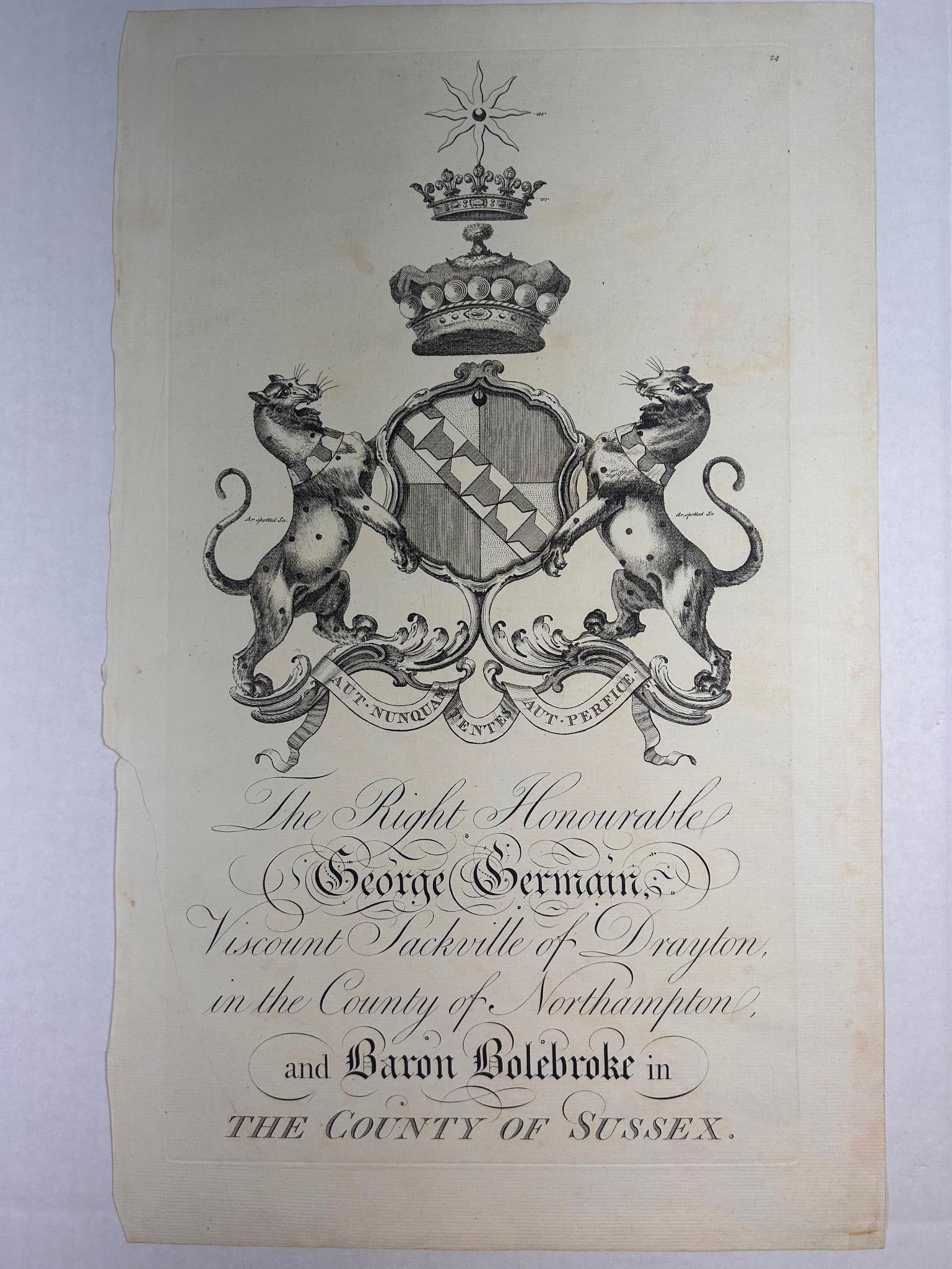 An 18th c. Armorial Engraving (1 of 3)