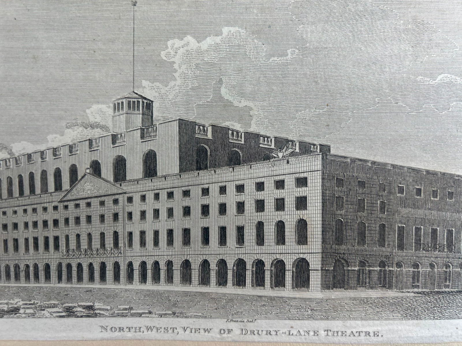 W. Thomas Northwest View of Drury-Lane Theatre Engraving (1 of 4)