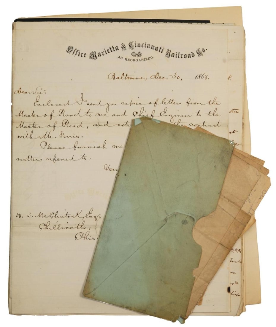 A Lot of Cincinnati/Ohio Industrial Paperwork (Railroad) (1 of 11)