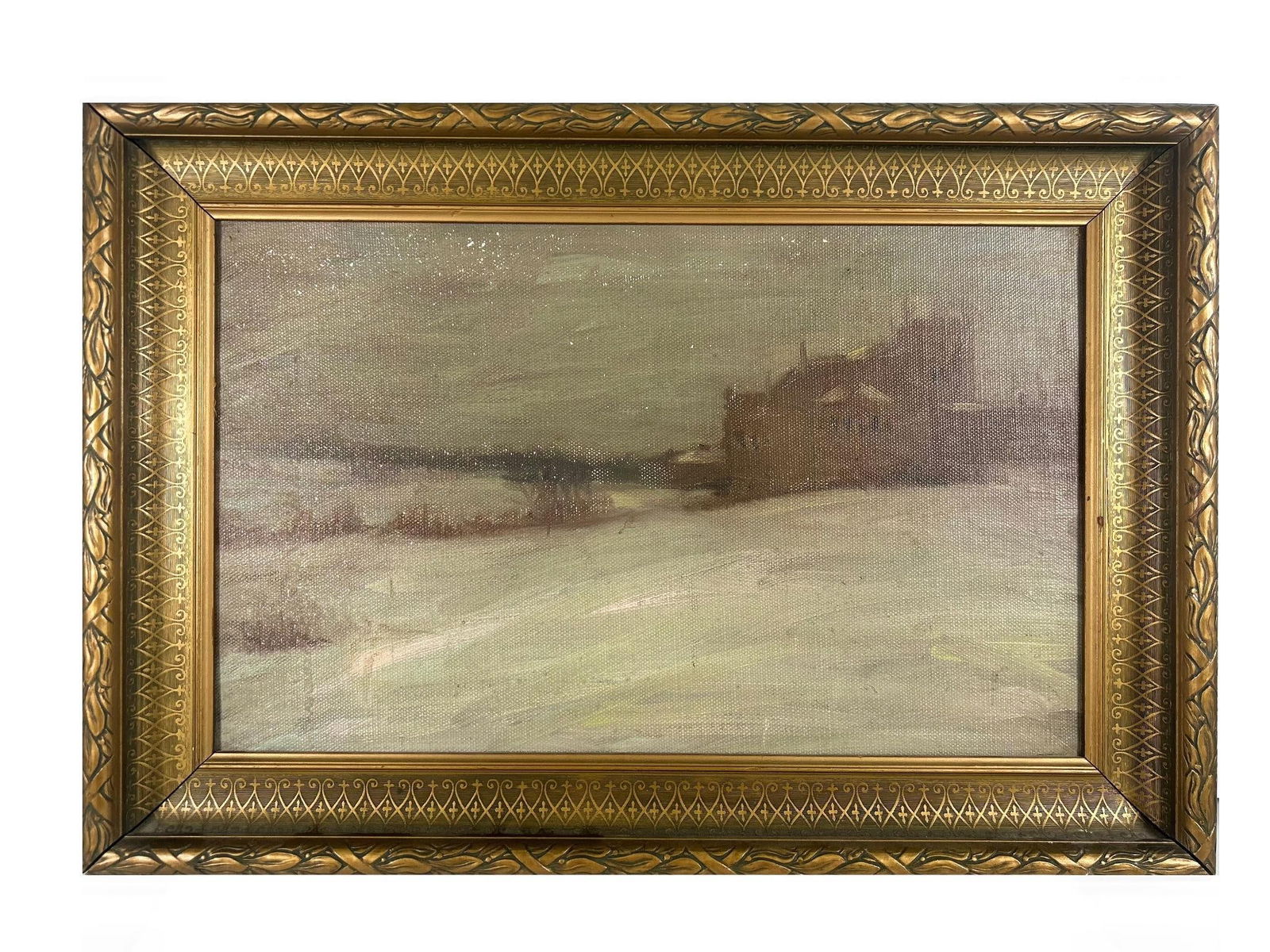 A Snow Scene Landscape Oil Painting (1 of 5)