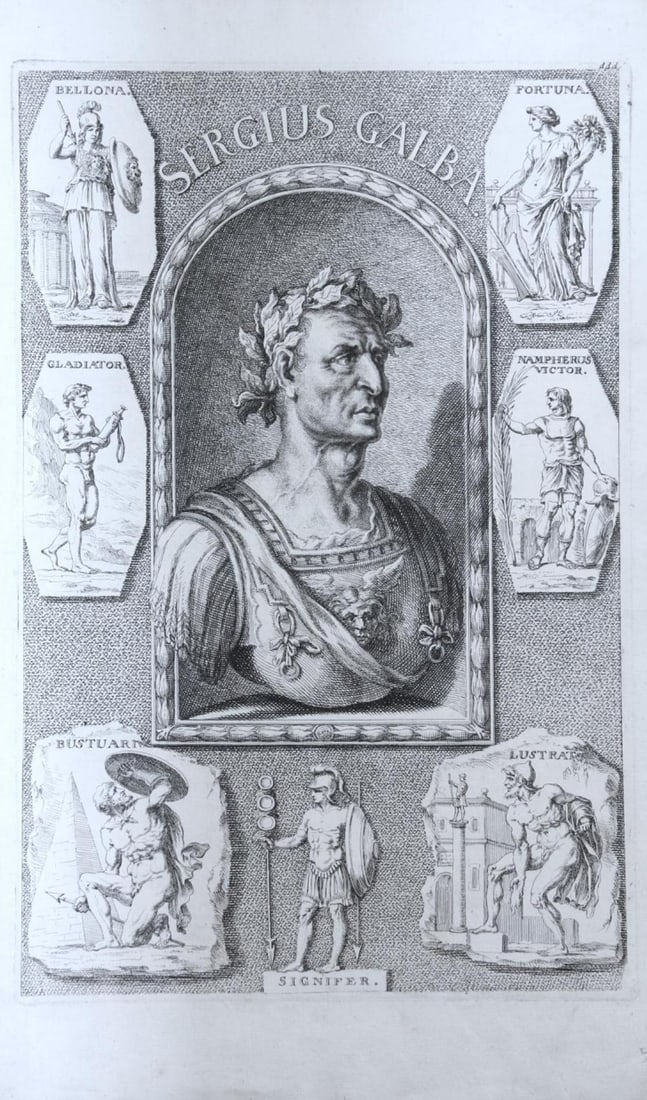 A 1679 Portrait of Emperor Galba Etching (1 of 5)