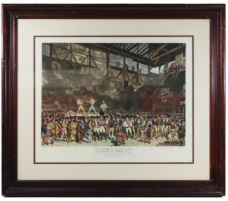 'The Interior of the Fives Court' Colored Lithograph, C. Turner after T. Blake (1 of 4)