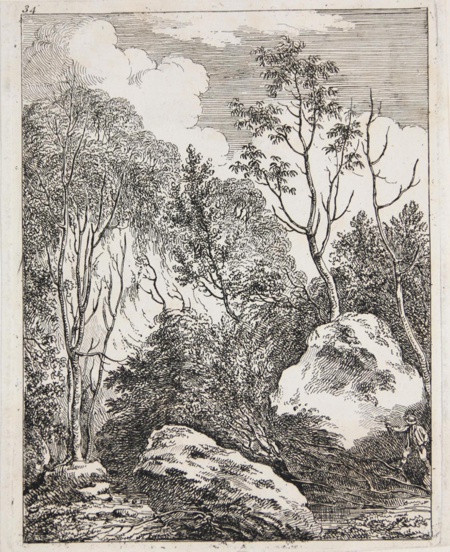 An 18th Century Dutch Landscape Engraving (1 of 2)