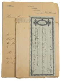 A Lot of Letters, Maps, and Correspondence Relating to Henry Hanna