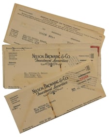 W.R. Errett Stock Ledger and Paperwork