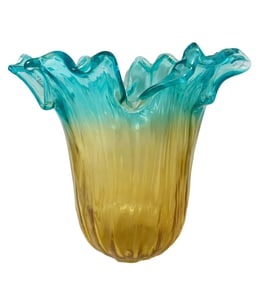 A Murano Italian Blown Glass Vase