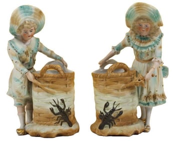 A Pair of French Bisque Figurines