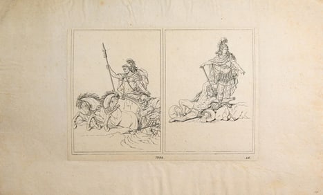 Antique Greek Deities Etching