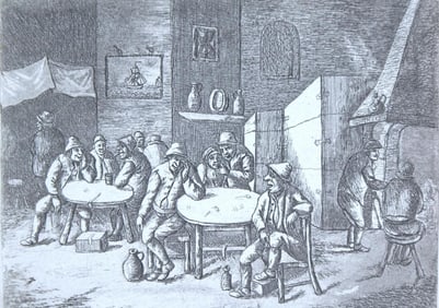 A Dutch Tavern Scene by David Deuchar (1771-1803)
