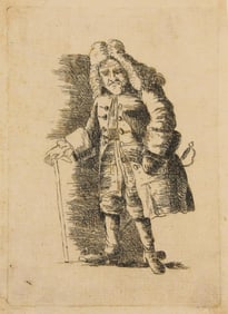 An Engraving of a Fellow in Powdered Wig