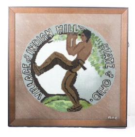 An Indian Hill Americana Folk Needlepoint