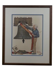 Norman Rockwell Signed Callotype (printer's proof), July 1976 Bicentennial Edition