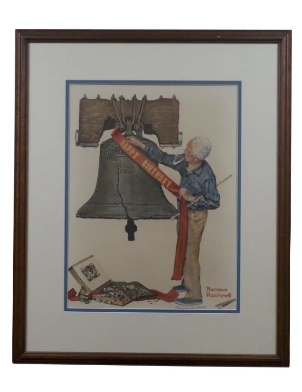Norman Rockwell Signed Callotype (printer's proof), July 1976 Bicentennial Edition (1 of 2)