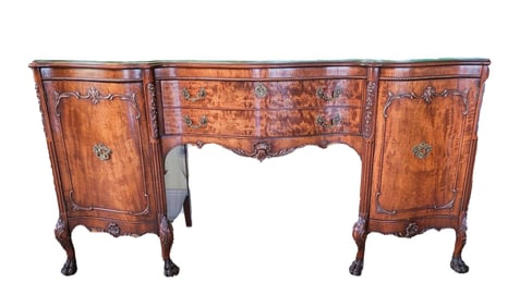 A Romweber Burled Mahoganey Chippendale Sideboard