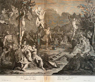 An 18th Century 'Christs Upon the Cros" Engraving (Bernard Picart)