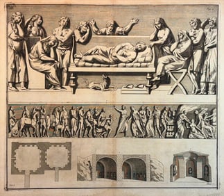 'Mourning' by Bernard de Montfaucon, 'Antiquity Explained, and Represented in Sculptures'