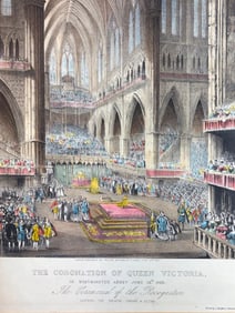 An Engraving of the Coronation of Queen Victoria