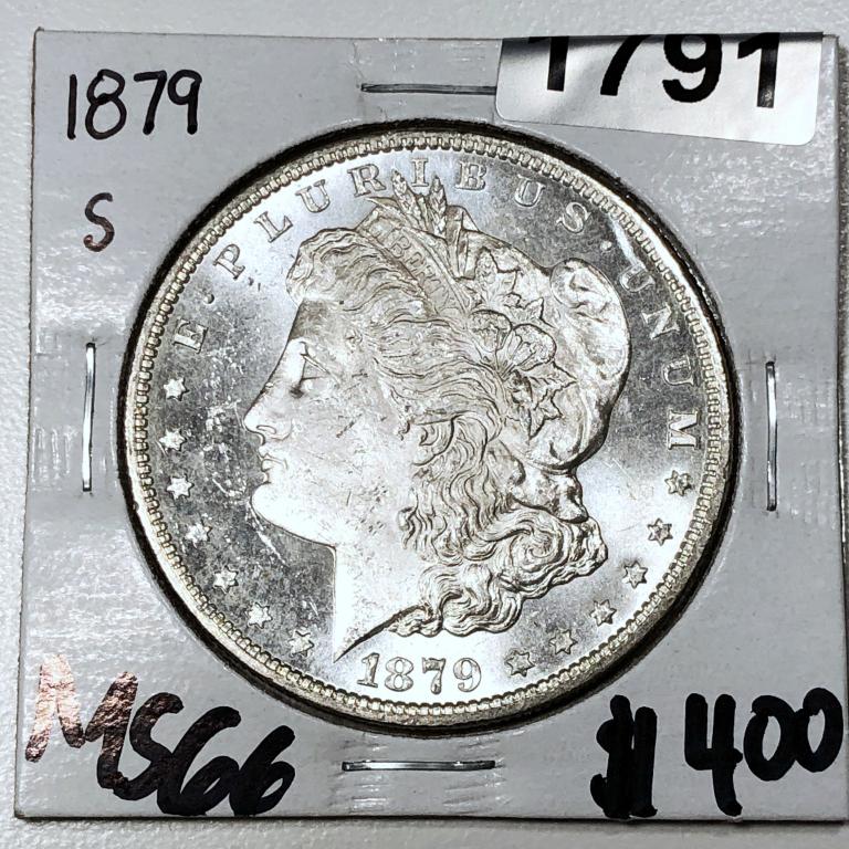 1879-S Morgan Silver Dollar MS66: 1879-S Morgan Silver Dollar MS66