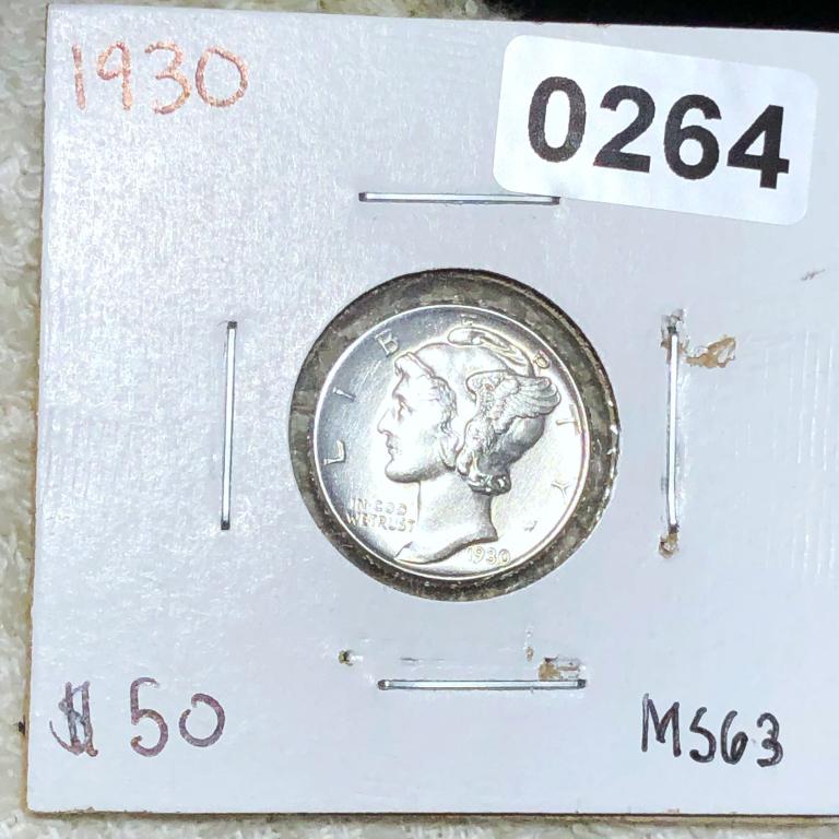 1930 Mercury Silver Dime MS63: 1930 Mercury Silver Dime MS63
