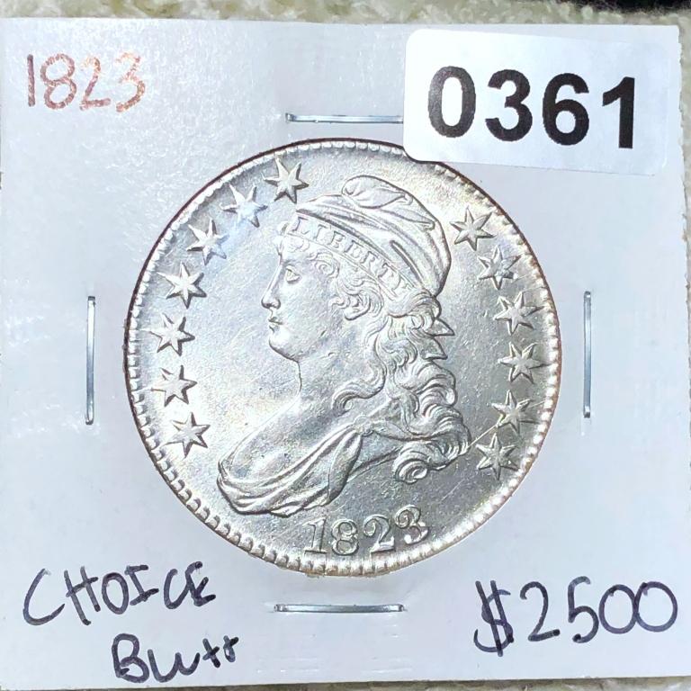 1823 Capped Bust Half Dollar BU++: 1823 Capped Bust Half Dollar BU++