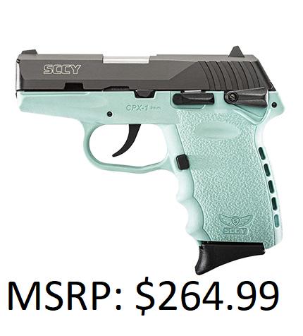 SCCY CPX-1 9mm, BLK-AQUA: SCCY CPX-1 9mm, BLK-AQUA