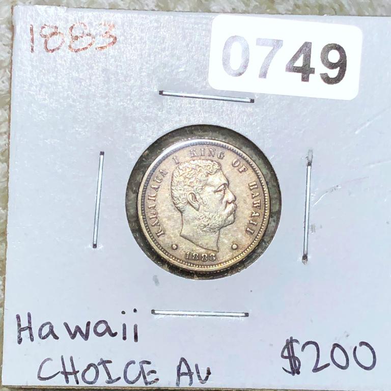 1883 Hawaii Dime Choice AU: 1883 Hawaii Dime Choice AU