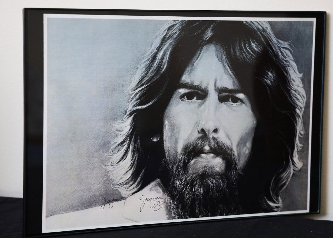 "George Harrison" Artist signed Georgina Flood: Graphite Artist Georgina Flood. English musician, singer-songwriter, and music and film producer who achieved international fame as the lead guitarist of the Beatles. Sometimes called "the quiet Beatl